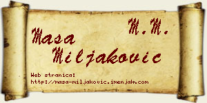Maša Miljaković vizit kartica